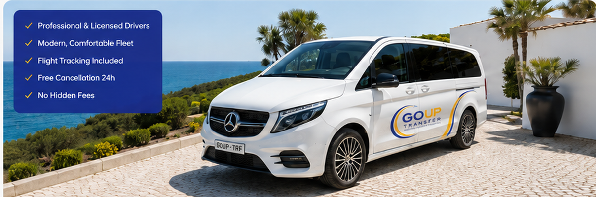 GOUP Transfer premium white van in Algarve